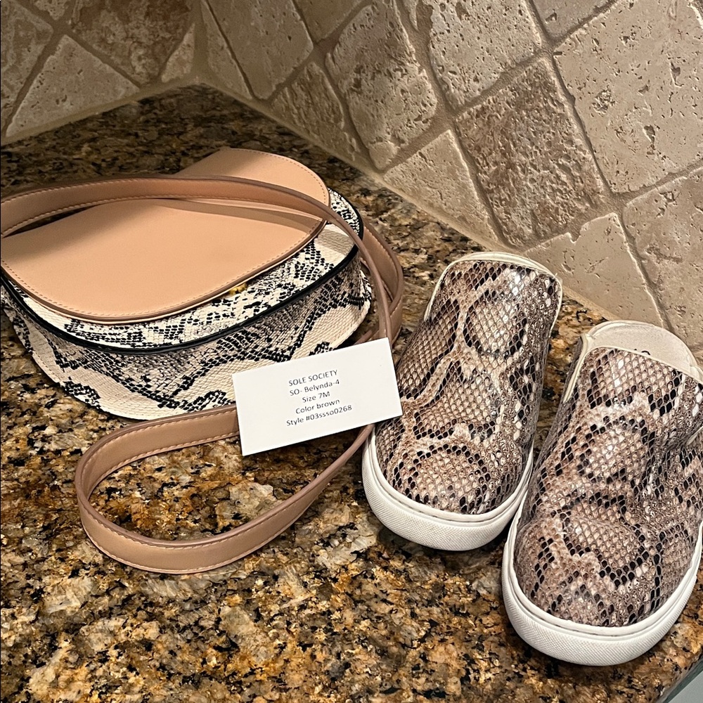 Sole Society Women's Mules & small coordinating handbag